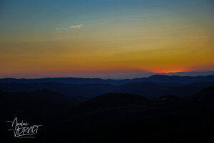 Levé de soleil sur l’Ardèche, Saint-Pierreville (Ardèche)