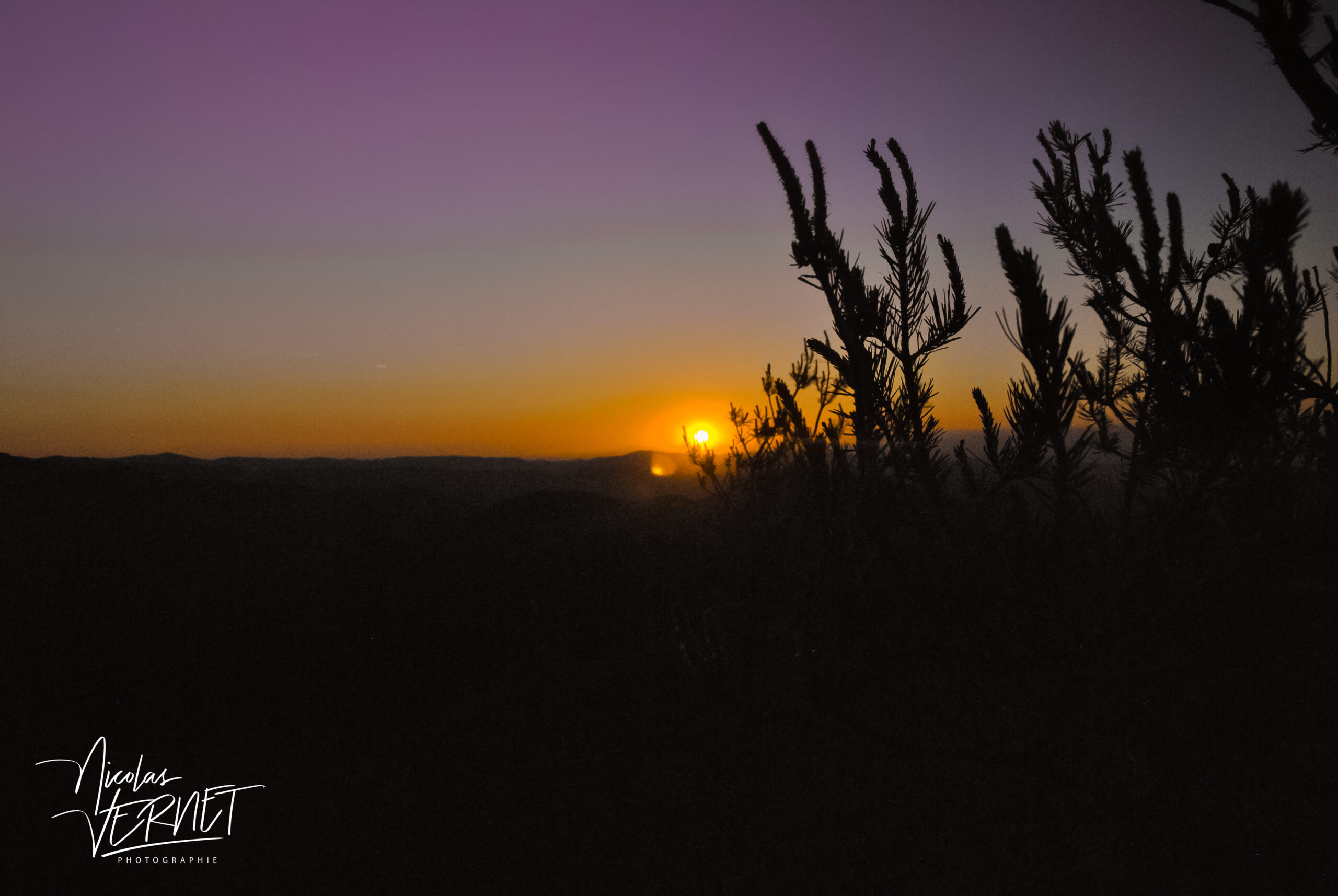 Levé de soleil sur l’Ardèche, Saint-Pierreville (Ardèche)