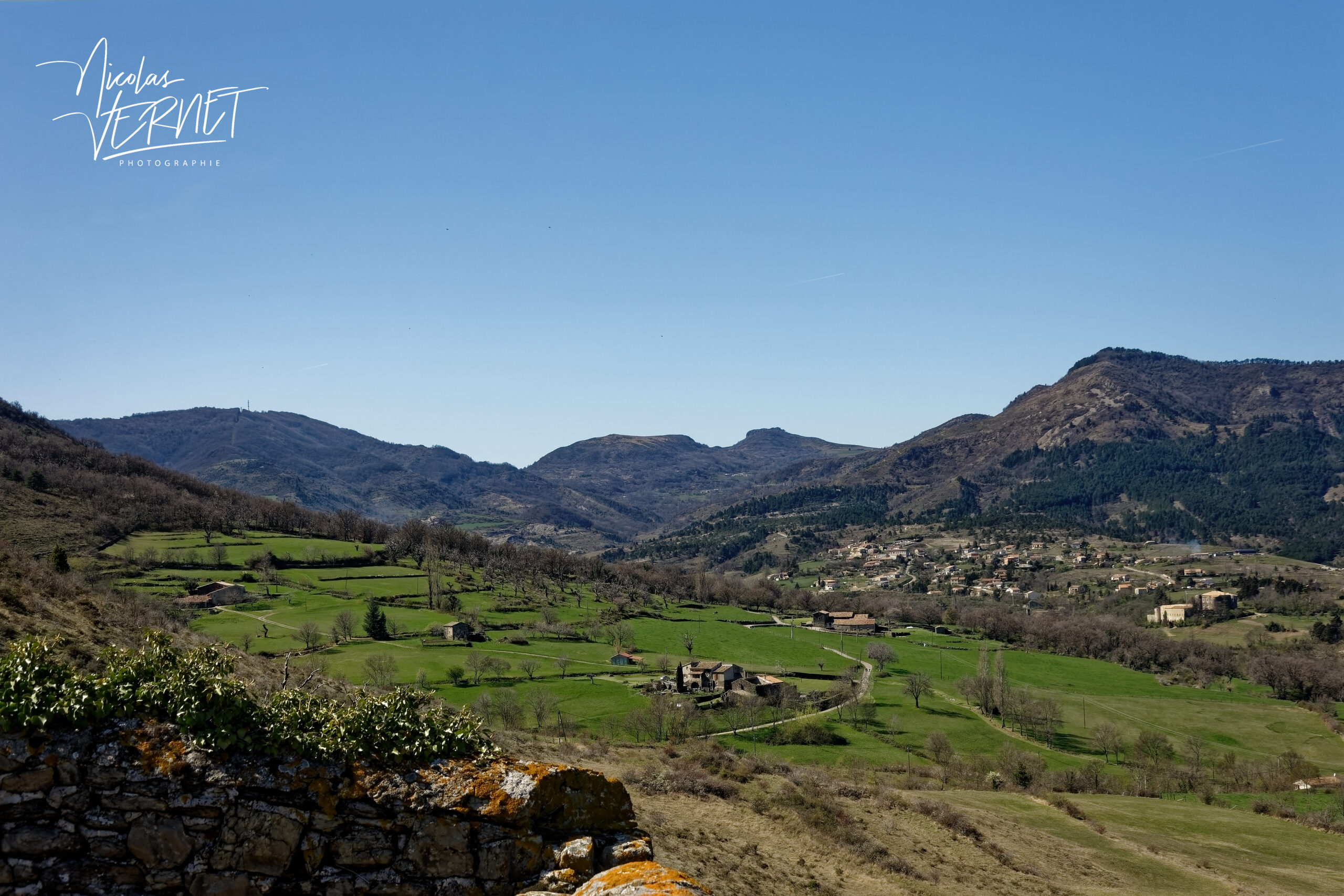 Vue sur le Col de l’Escrinet, Saint Priest (Ardèche)