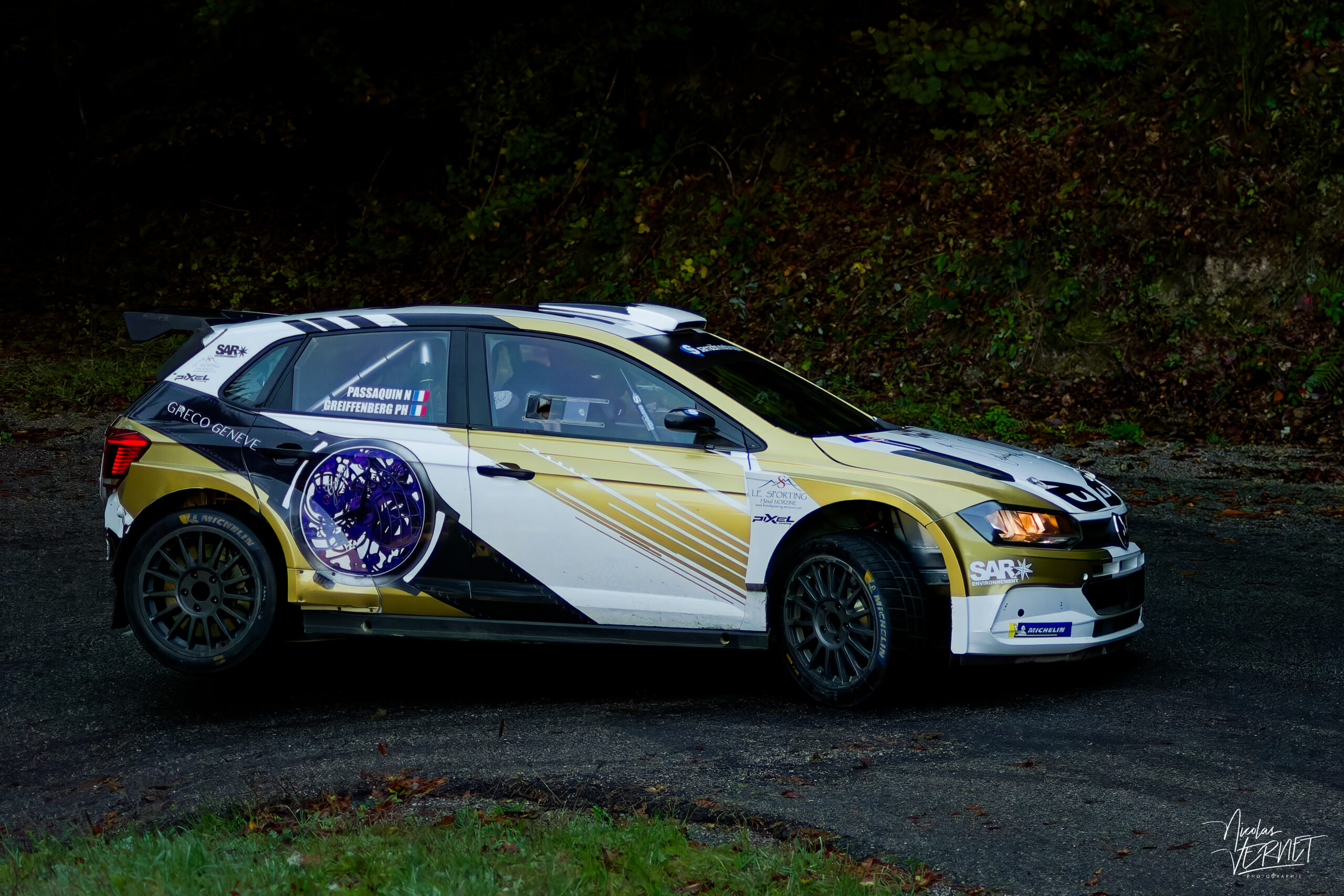 Journée d’essais avec Sarrazin Motorsport, Saint Pierreville (Ardèche) - Philippe Greiffenberg et Nadège Passaquin-Bouvet, Volkswagen Polo GTI Rally2