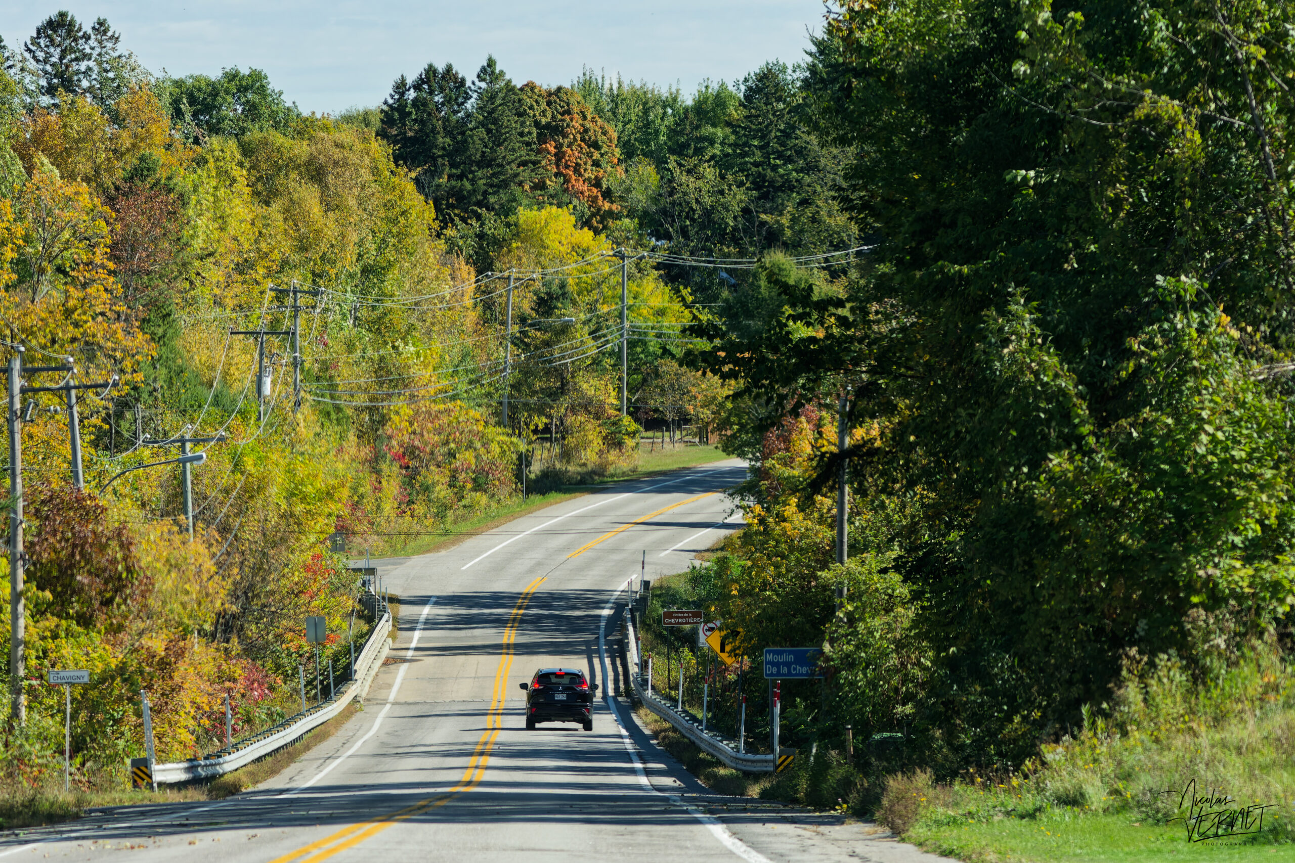 Route 138 en automne, Portneuf, Canada