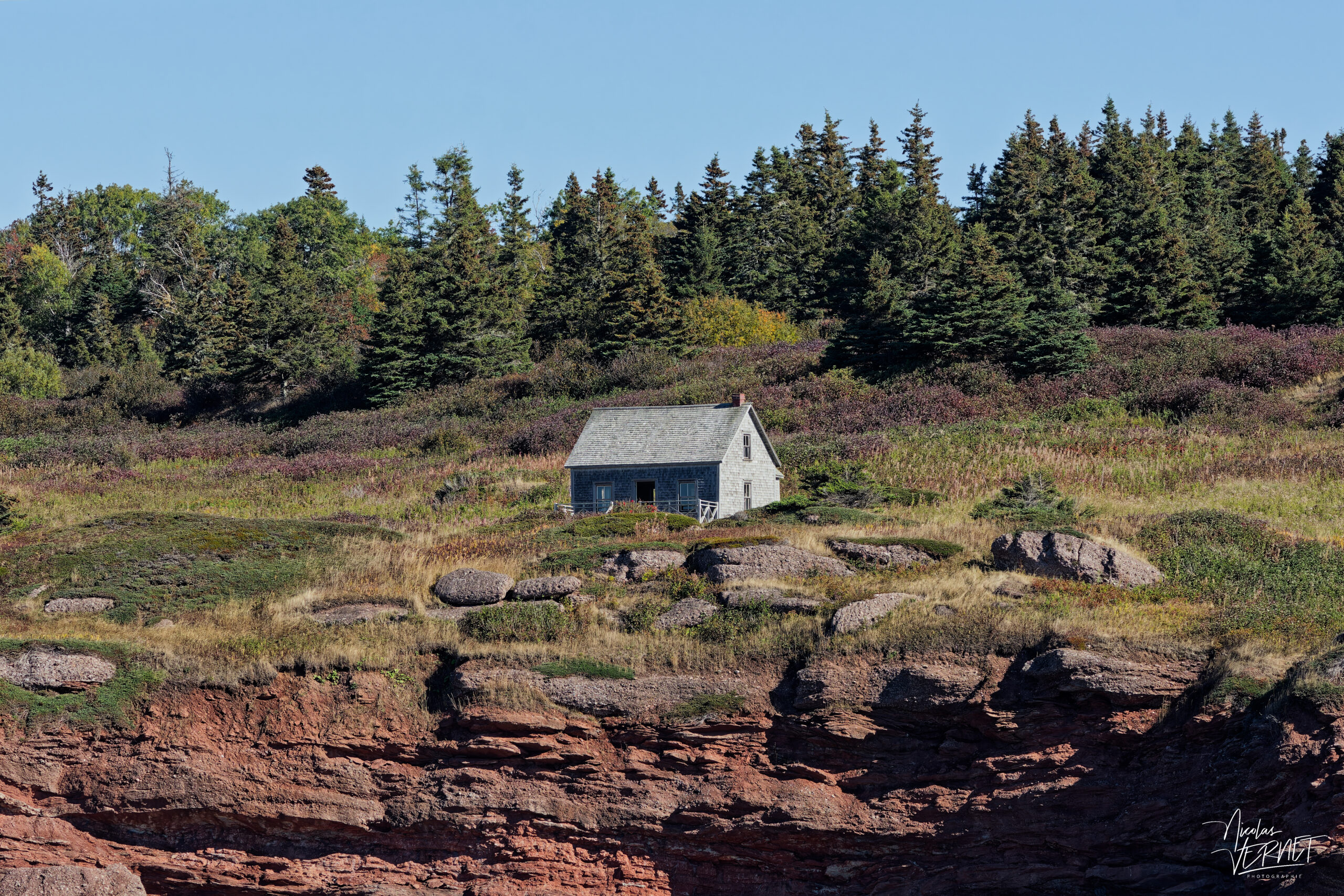 Vieille maison sur l'Île Bonaventure, Percé, Canada
