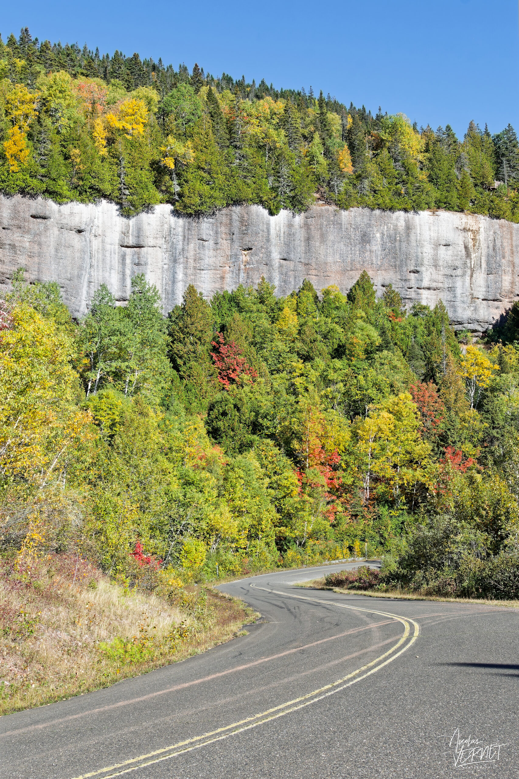 Route des Failles à l'automne, Percé, Canada