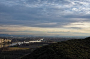 Vue sur la vallée du Rhône, Viviers (Ardèche)