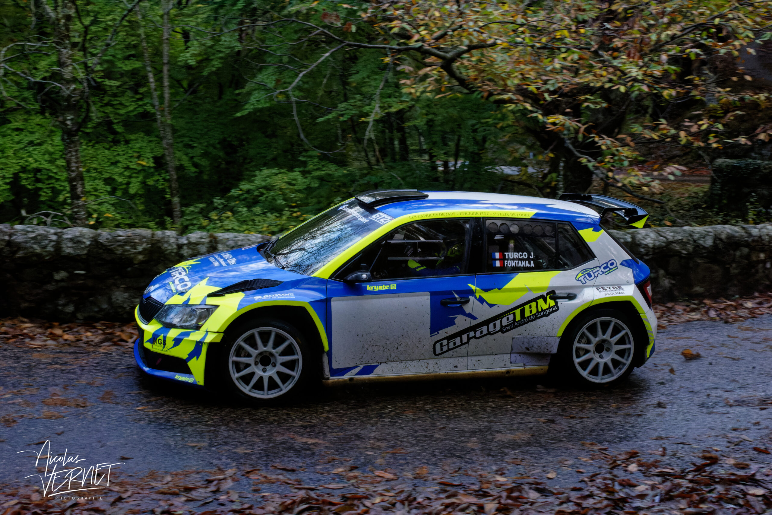 Journée d’essais avec Sarrazin Motorsport, Saint Pierreville (Ardèche) - Jérémie Turco et Alexandra Fontana, Skoda Fabia Rally2
