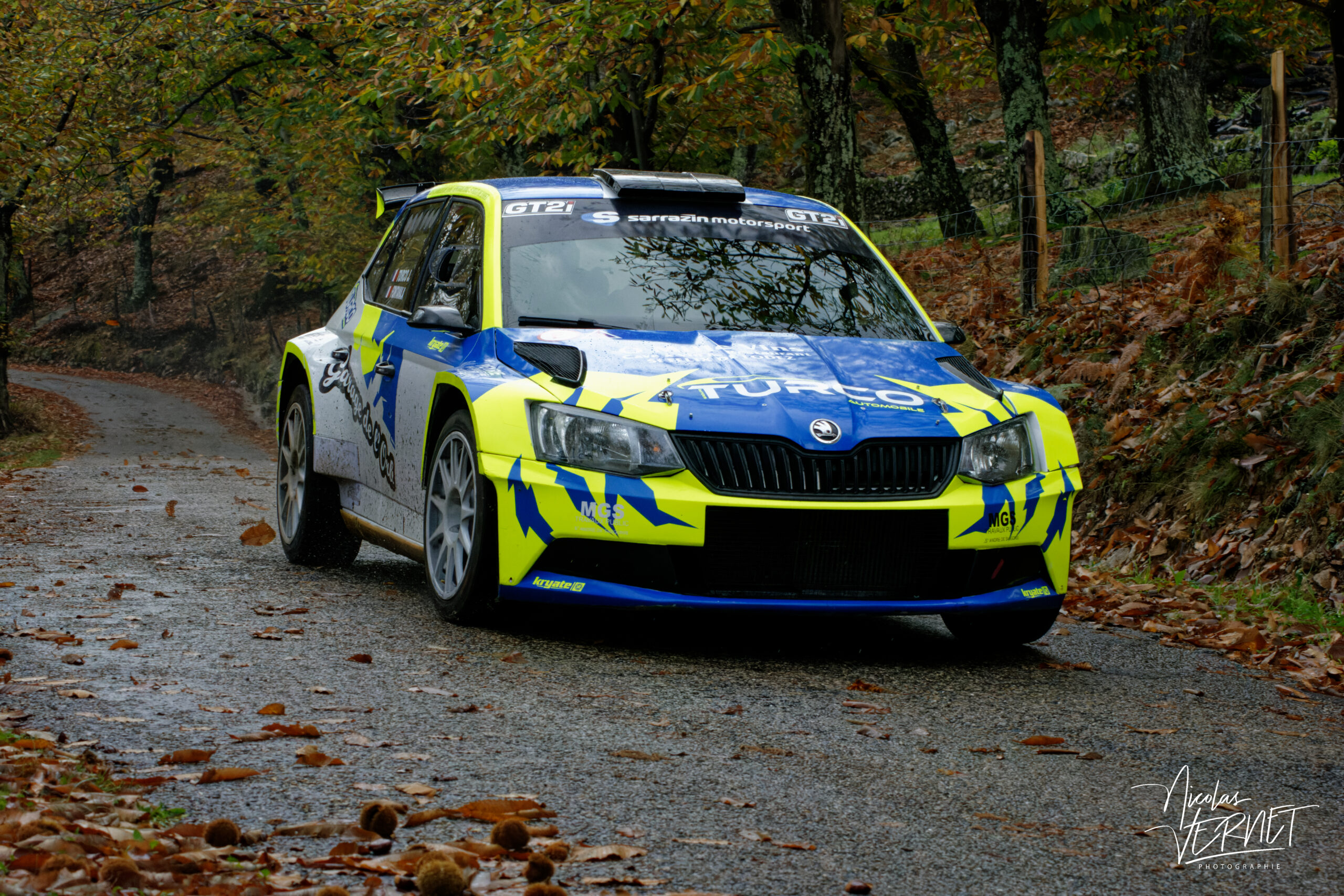 Journée d’essais avec Sarrazin Motorsport, Saint Pierreville (Ardèche) - Jérémie Turco et Alexandra Fontana, Skoda Fabia Rally2