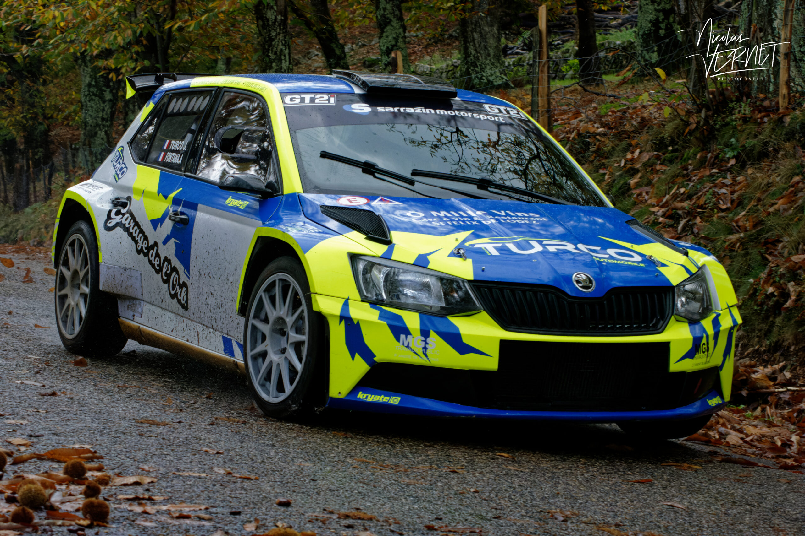 Journée d’essais avec Sarrazin Motorsport, Saint Pierreville (Ardèche) - Jérémie Turco et Alexandra Fontana, Skoda Fabia Rally2