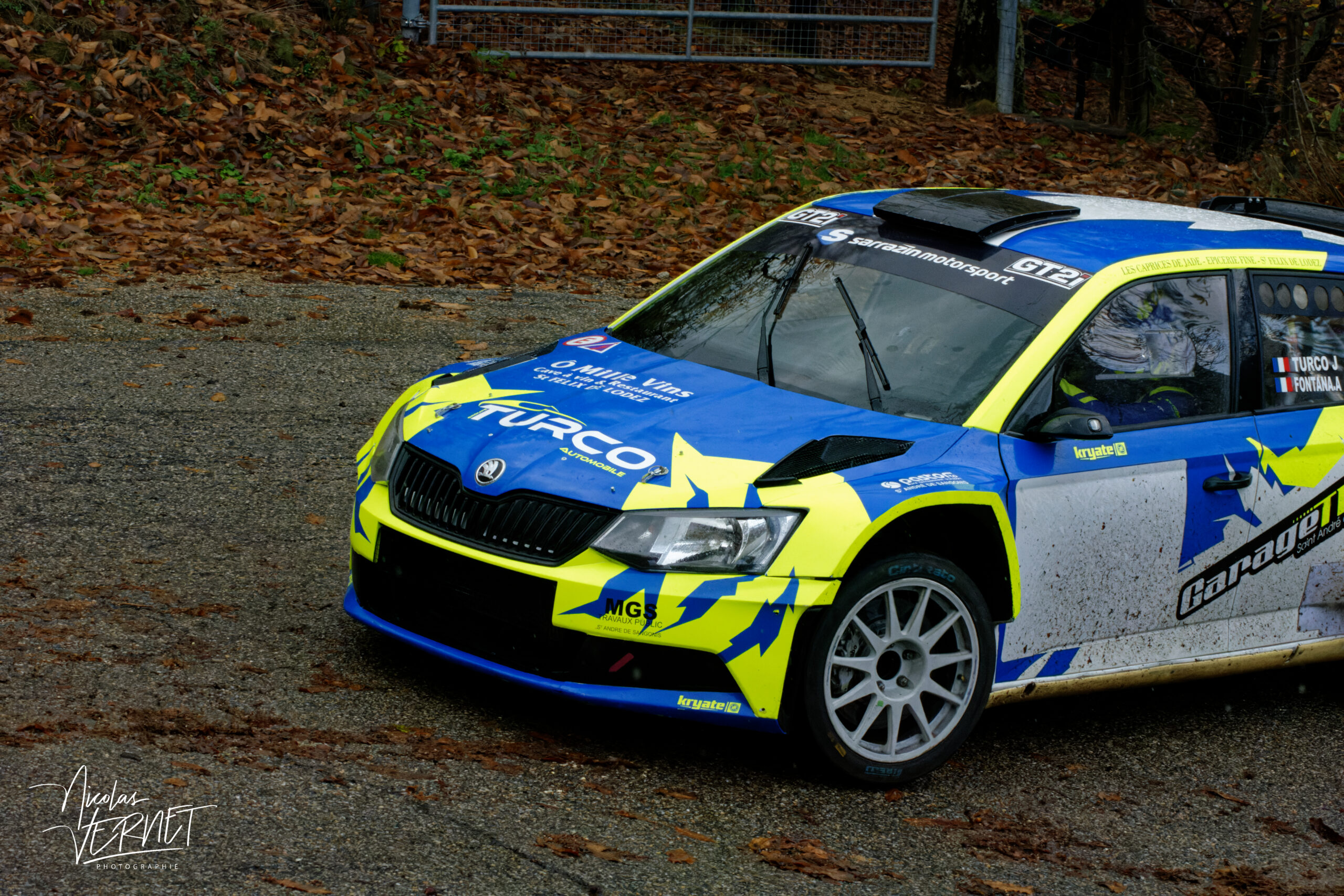 Journée d’essais avec Sarrazin Motorsport, Saint Pierreville (Ardèche) - Jérémie Turco et Alexandra Fontana, Skoda Fabia Rally2