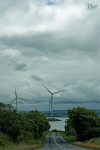 Éoliennes de la centrale électrique de Moneypoint, Killimer, Co. Clare, Irlande