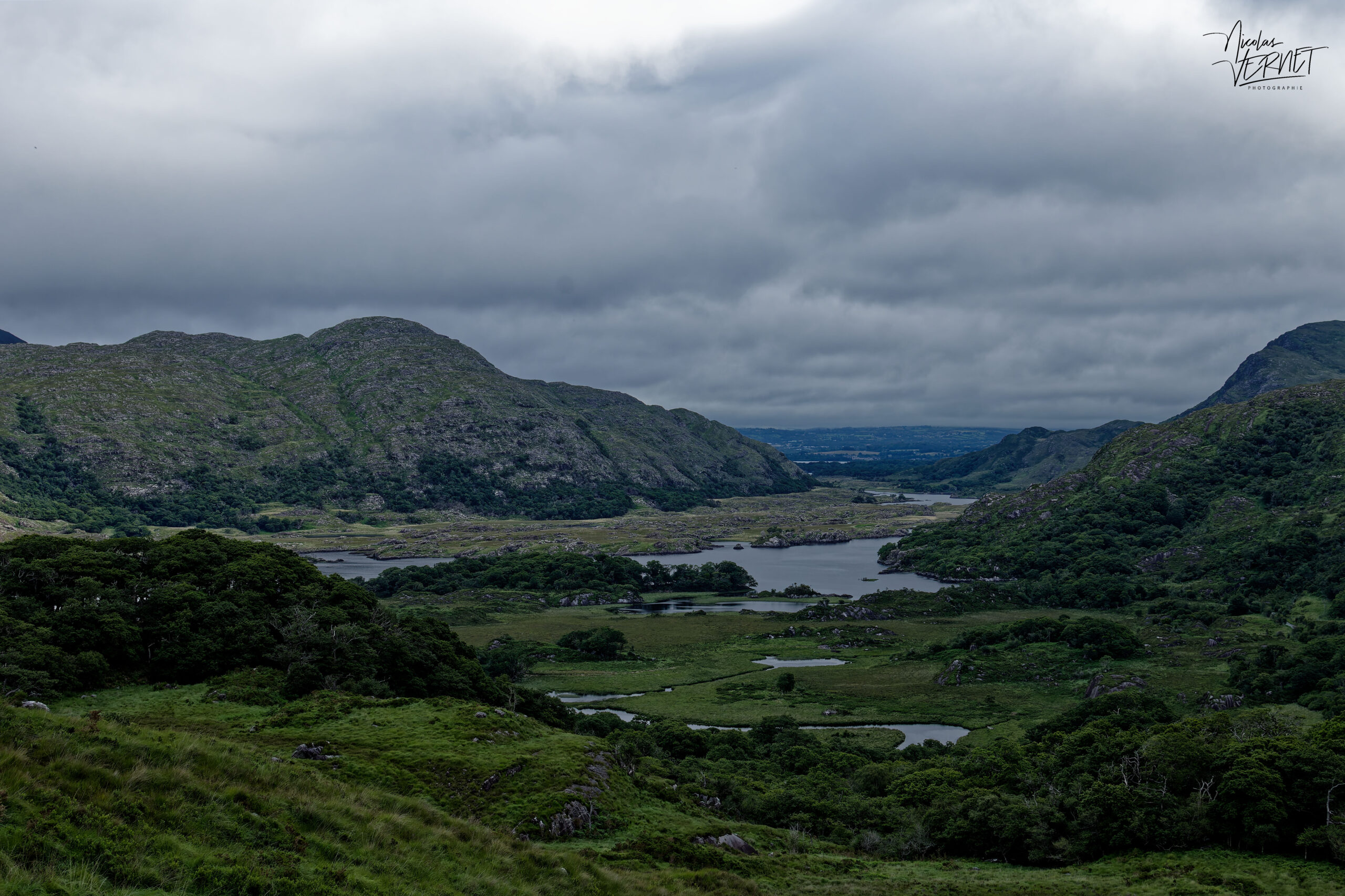 Vue sur les lacs de Killarney depuis Ladies' View, Killarney, Co. Kerry, Irlande