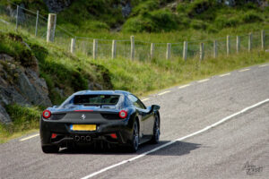 Ferrari 458 Spider noire, Derrynafunsha, Co. Kerry, Irlande