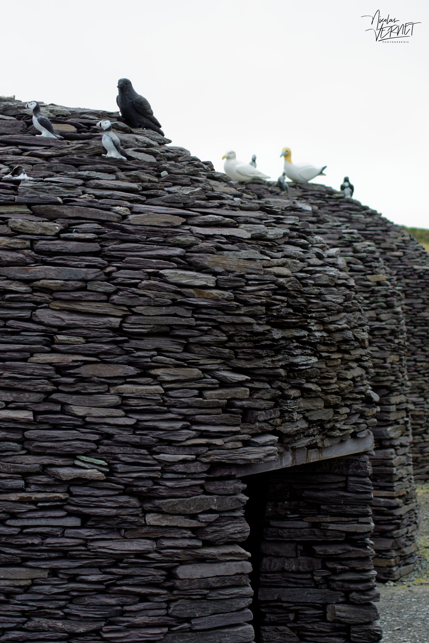 Sculpture oiseaux, Beehive Village, Foilnageragh, Co. Kerry, Irlande