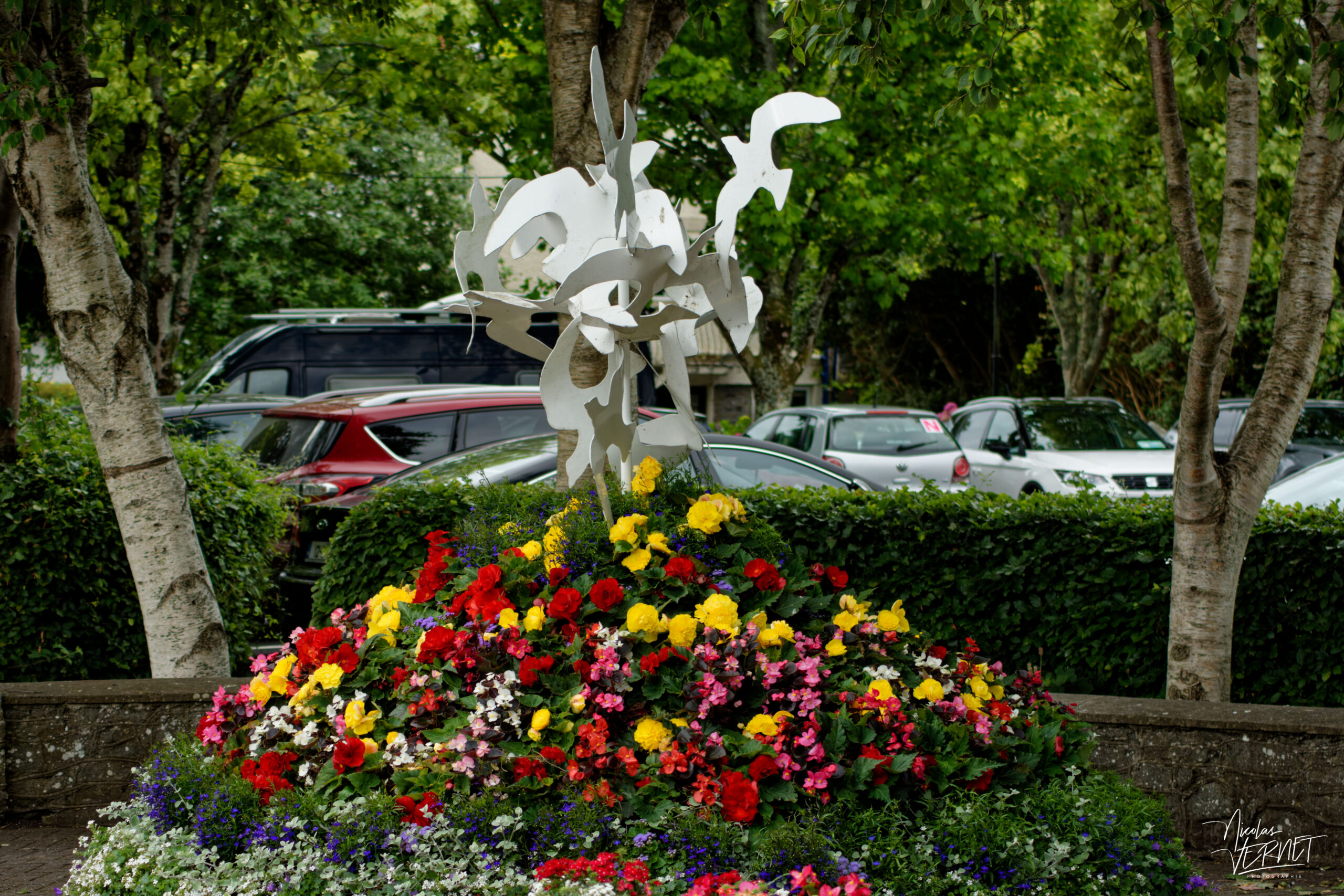 Sculpture fleurie, Kinsale, Co. Cork, Irlande