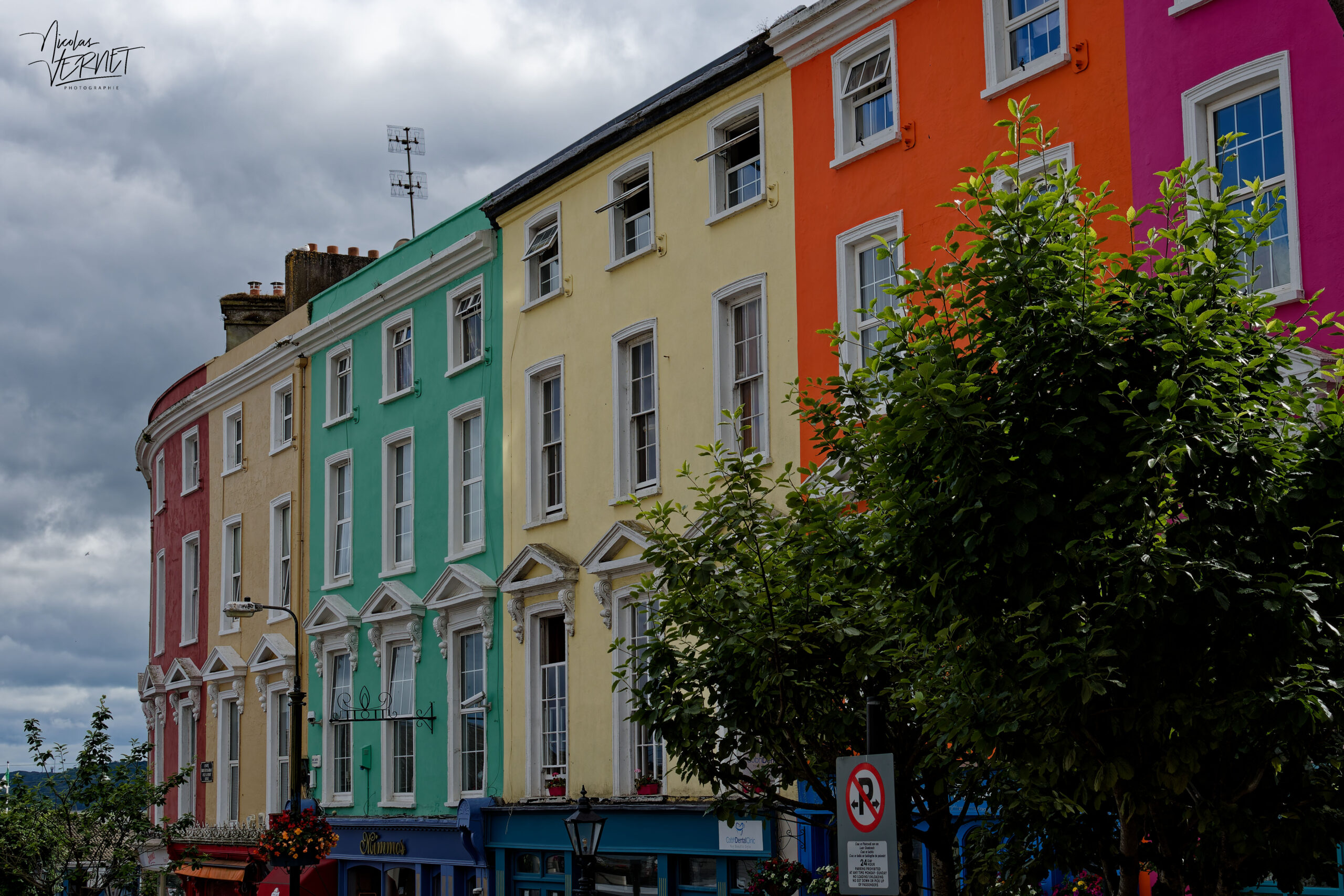 Maisons colorées de Casement Square, Cobh, Co. Cork, Irlande
