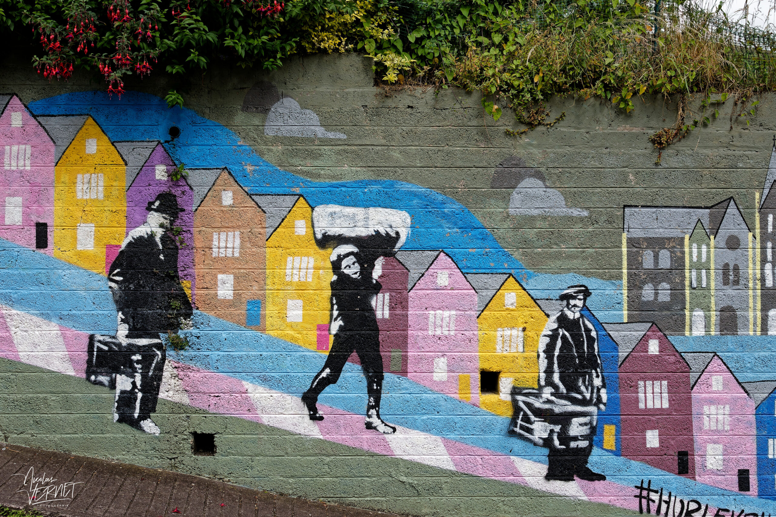 Fresque des maisons "Deck of Cards", Cobh, Co. Cork, Irlande