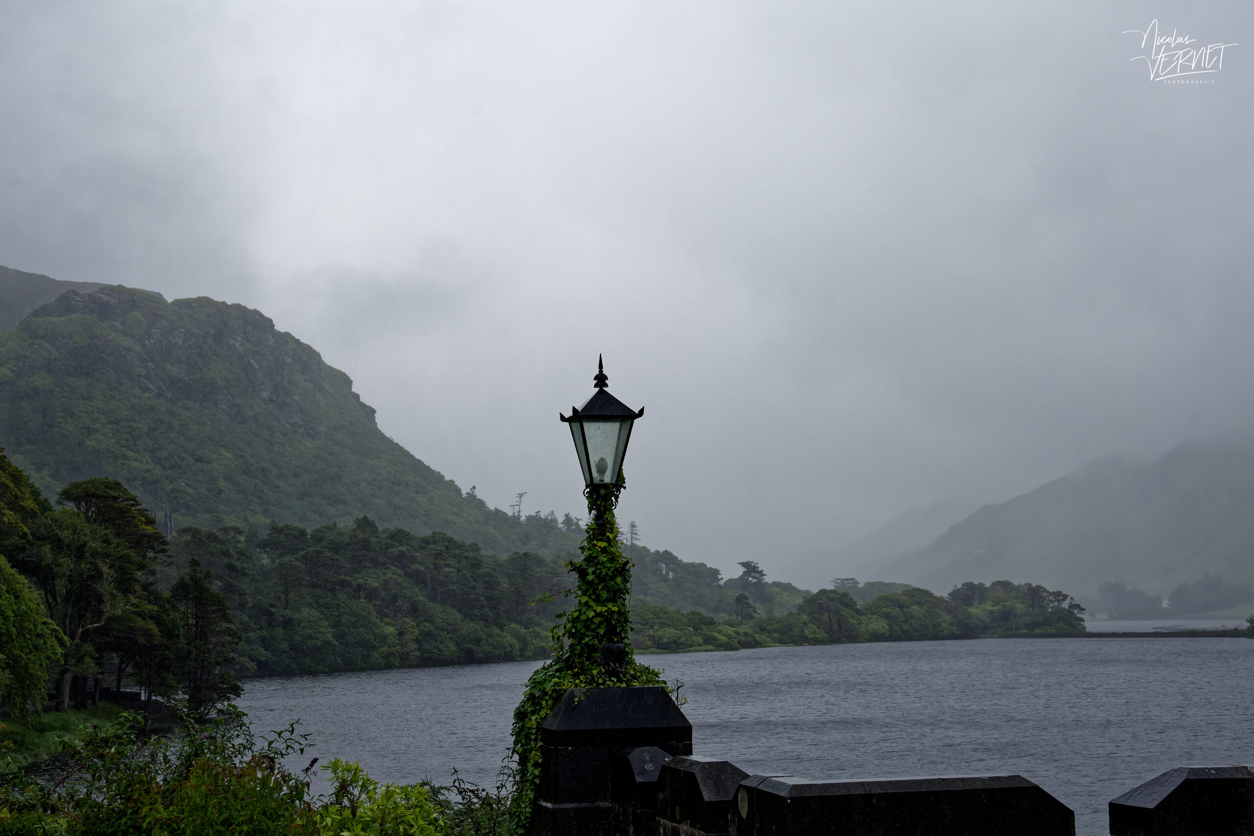 Lac de Pollacapall, Abbaye de Kylemore, Pollacappul, Co. Galway, Irlande