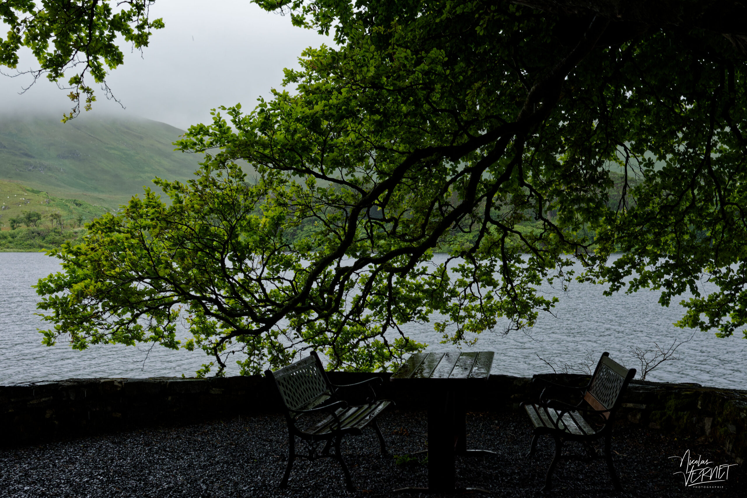 Lac de Pollacapall, Abbaye de Kylemore, Pollacappul, Co. Galway, Irlande, Abbaye de Kylemore, Pollacappul, Co. Galway, Irlande