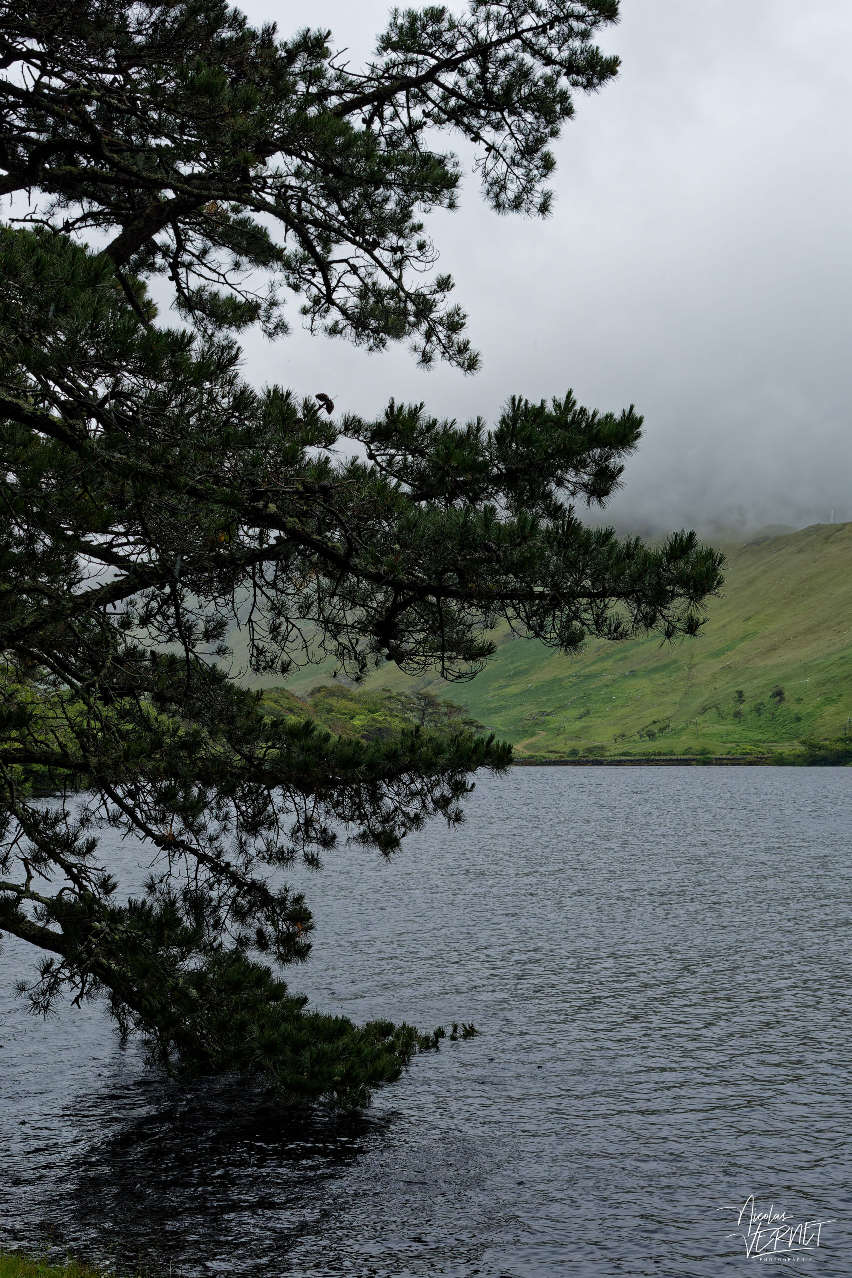 Lac de Pollacapall, Abbaye de Kylemore, Pollacappul, Co. Galway, Irlande