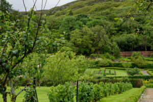 Potager, Jardin clos victorien, Abbaye de Kylemore, Pollacappul, Co. Galway, Irlande