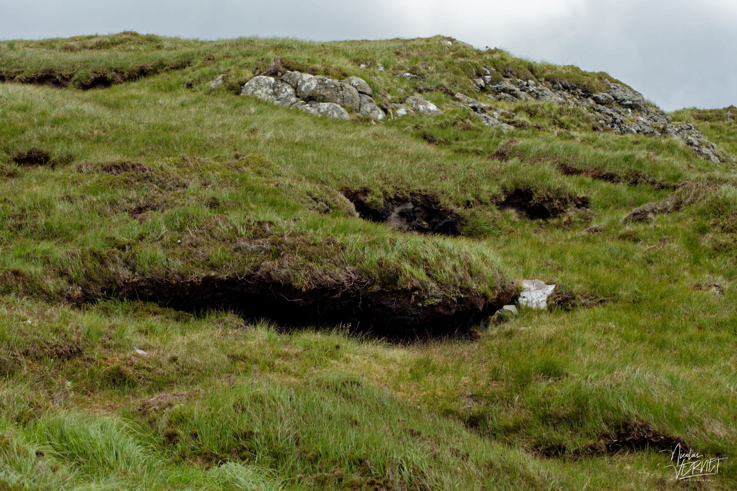 Tourbière, Diamond Hill, Letterfrack, Co. Galway, Irlande