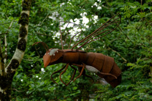 Sculpture en fer d'une abeille, Letterfrack, Co. Galway, Irlande