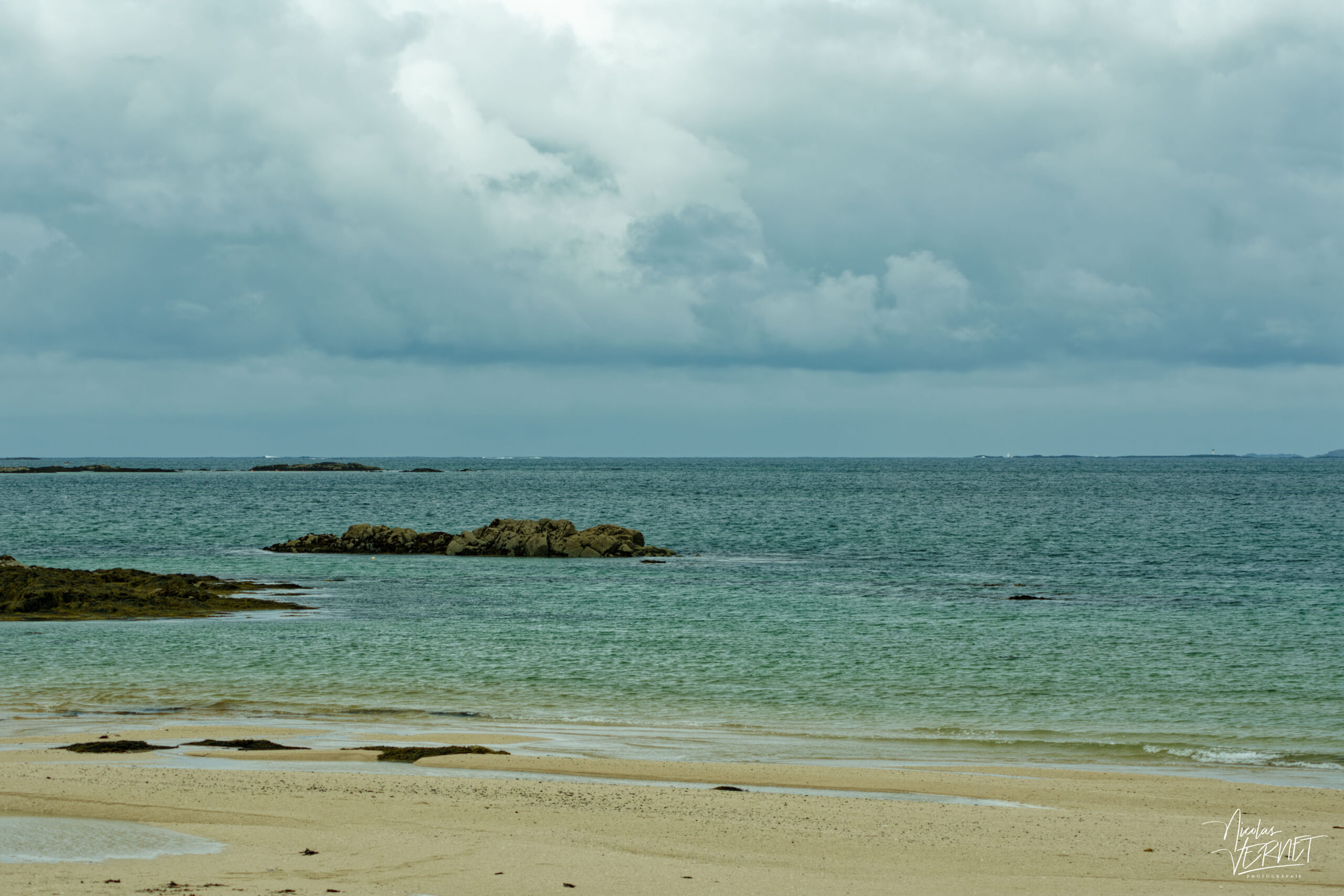 Vue sur Mannin Bay, Shannanagower, Co. Galway, Irlande