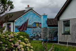 Fresque en trompe-l'œil, Rossaveel, Co. Galway, Irlande