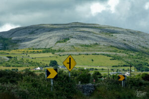 Vue sur l'Abbey HillL depuis Roo Demesne, Co. Galway, Irlande