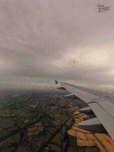 Survol de Dublin à l'atterrissage, Airbus A320 "St Sebastian", Aer Lingus, Irlande
