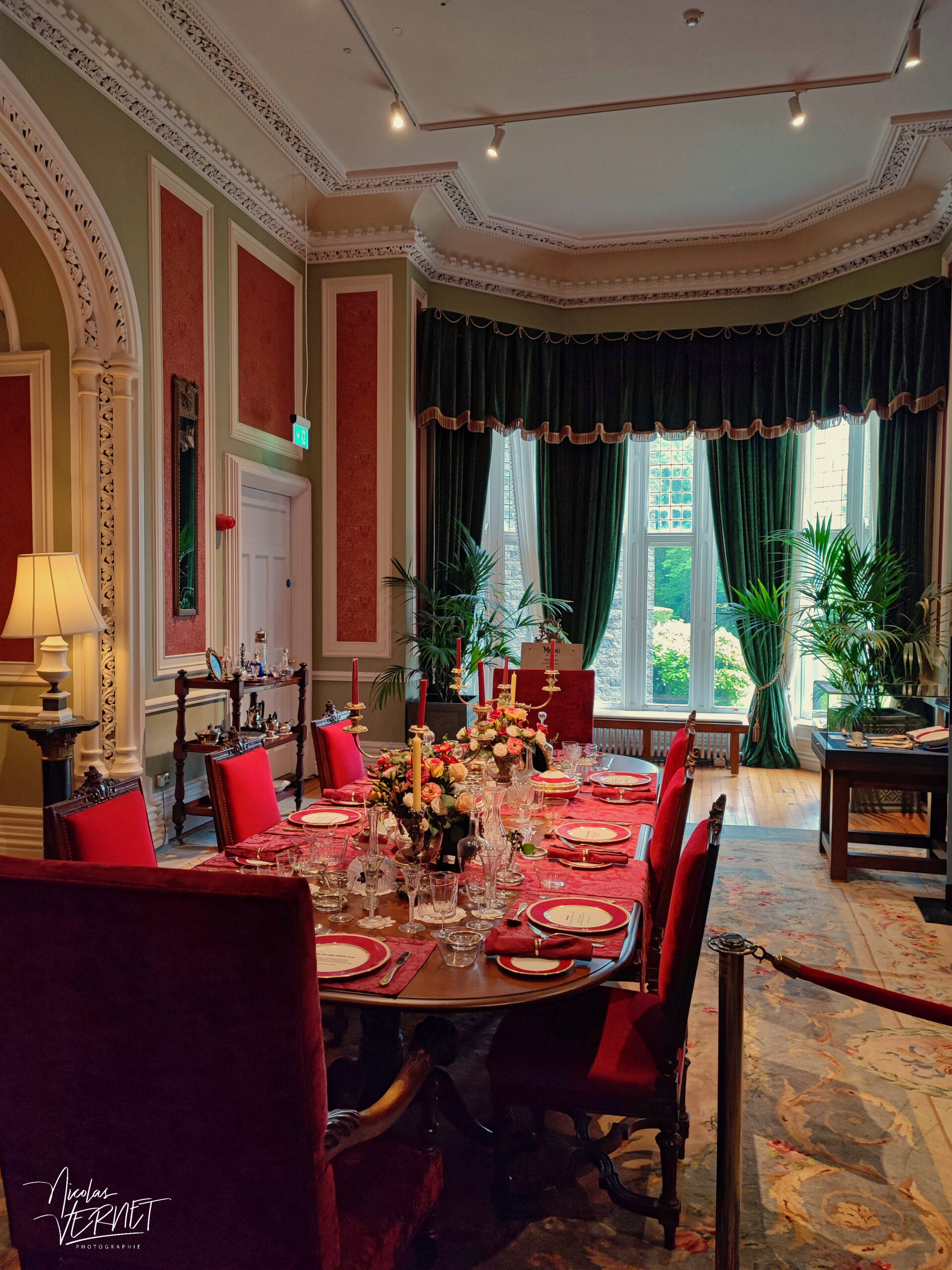 Salon, Abbaye de Kylemore, Pollacappul, Co. Galway, Irlande