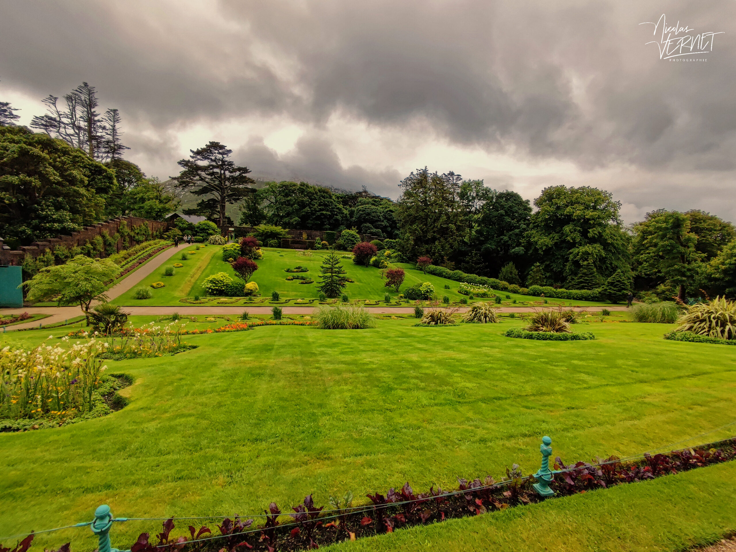 Jardin clos victorien, Abbaye de Kylemore, Pollacappul, Co. Galway, Irlande