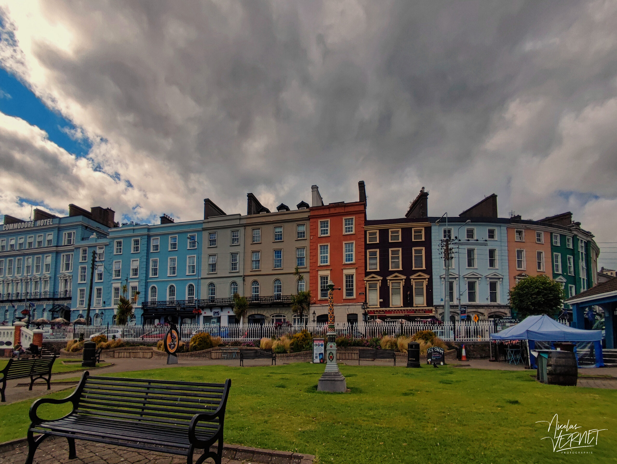 Maisons colorées de Casement Square, Cobh, Co. Cork, Irlande