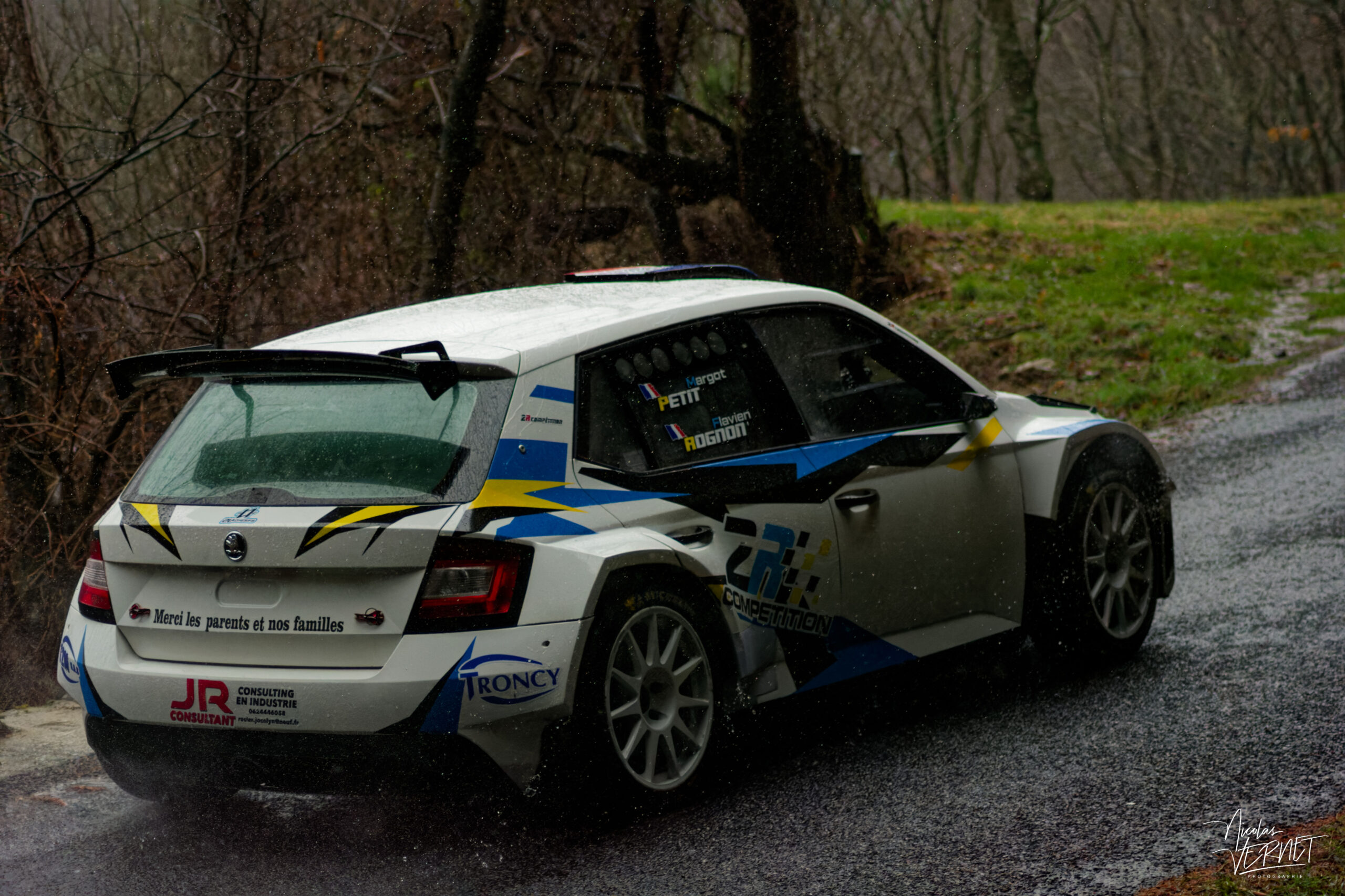 Journée d’essais avec 2R Compétition, Saint Pierreville (Ardèche) - Flavien Rognon et Margot Petit, Skoda Fabia Rally2