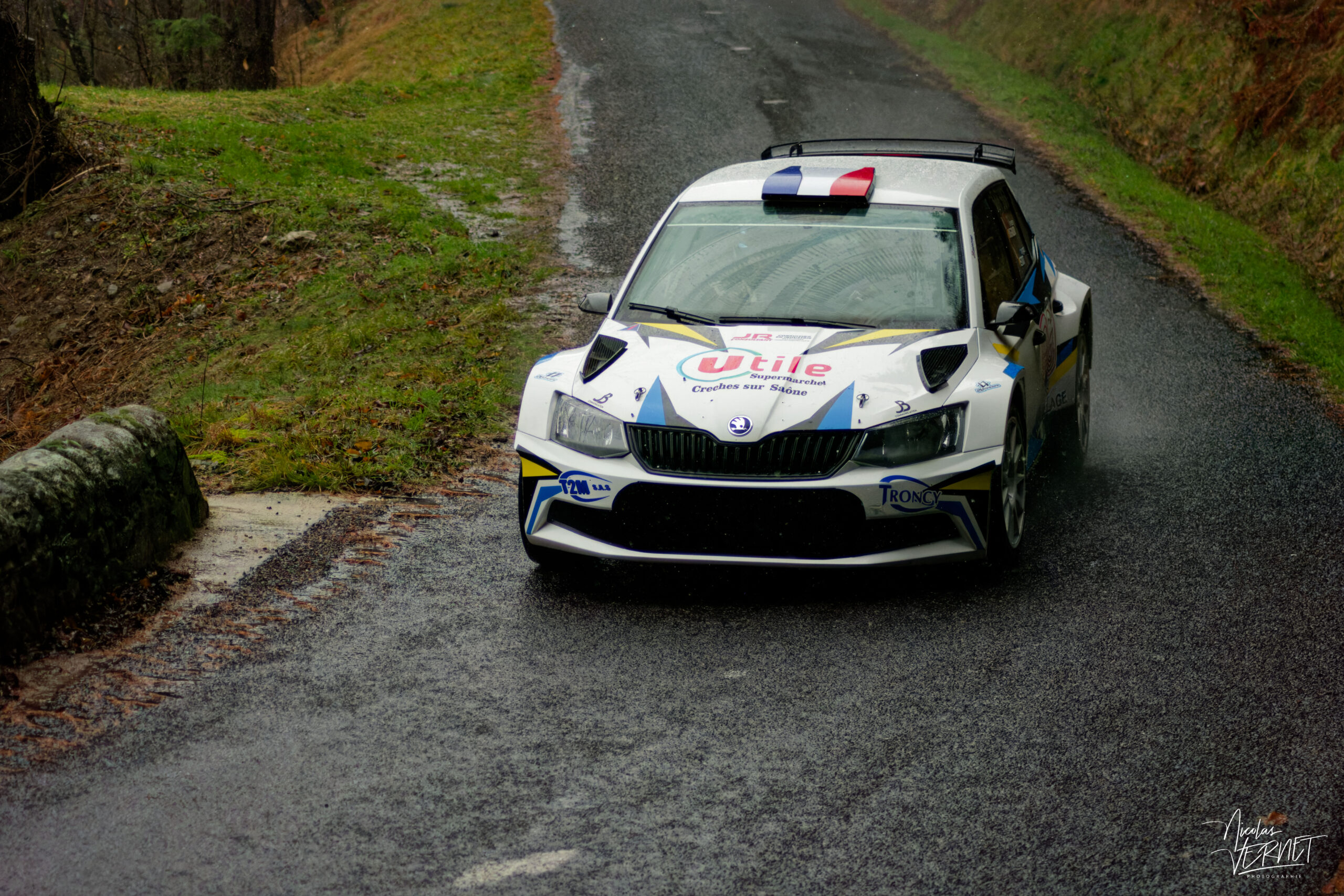 Journée d’essais avec 2R Compétition, Saint Pierreville (Ardèche) - Flavien Rognon et Margot Petit, Skoda Fabia Rally2