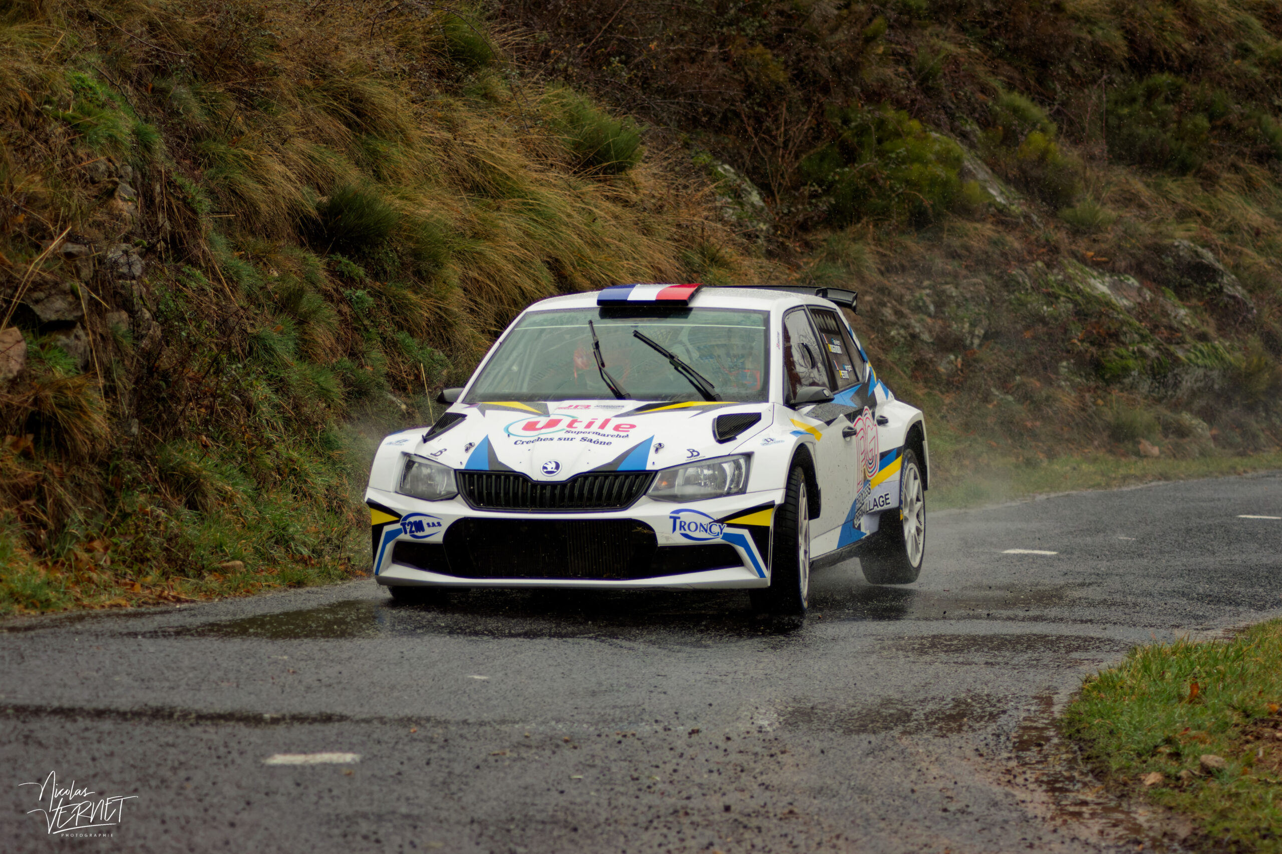 Journée d’essais avec 2R Compétition, Saint Pierreville (Ardèche) - Flavien Rognon et Margot Petit, Skoda Fabia Rally2