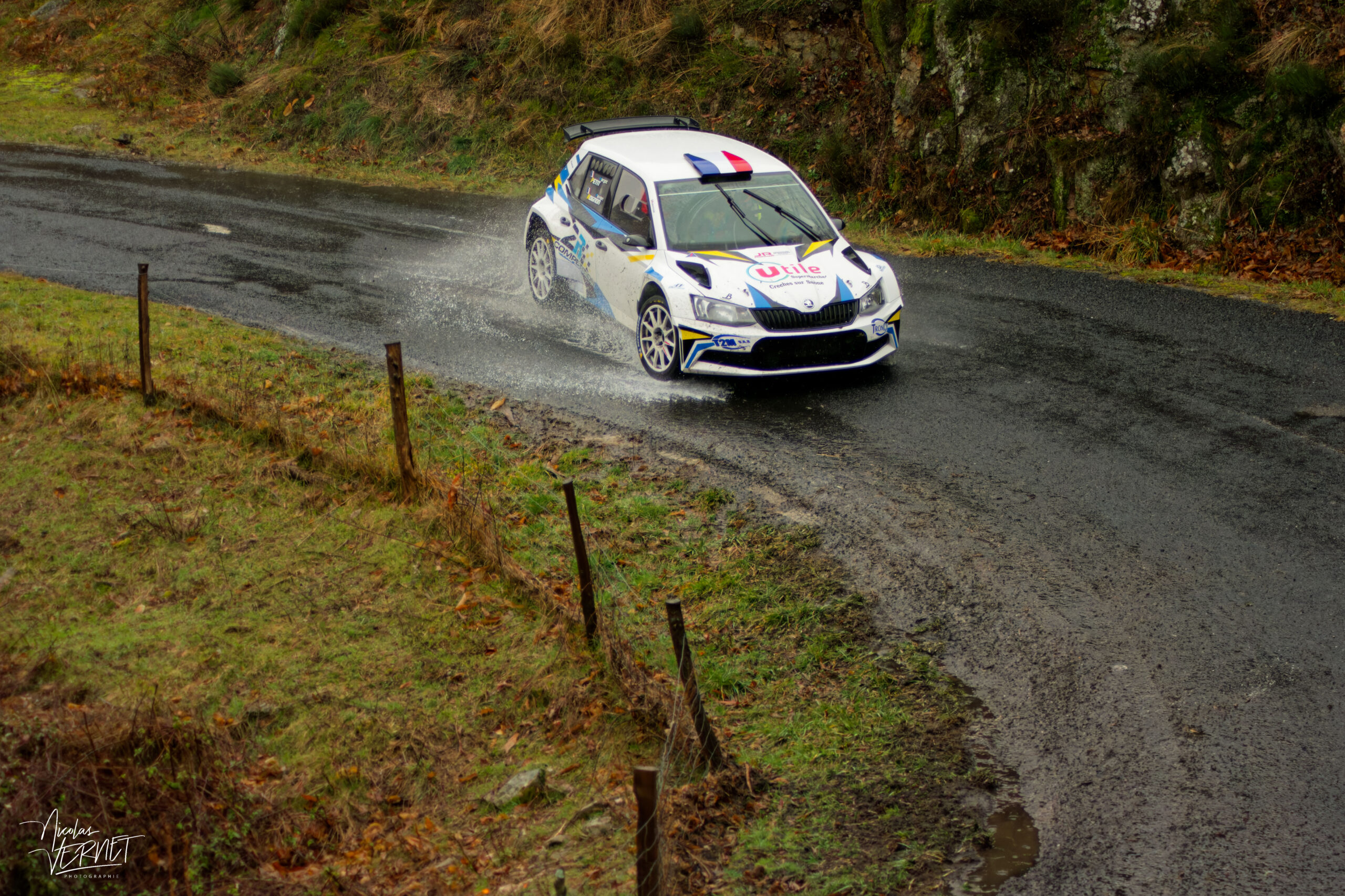 Journée d’essais avec 2R Compétition, Saint Pierreville (Ardèche) - Flavien Rognon et Margot Petit, Skoda Fabia Rally2