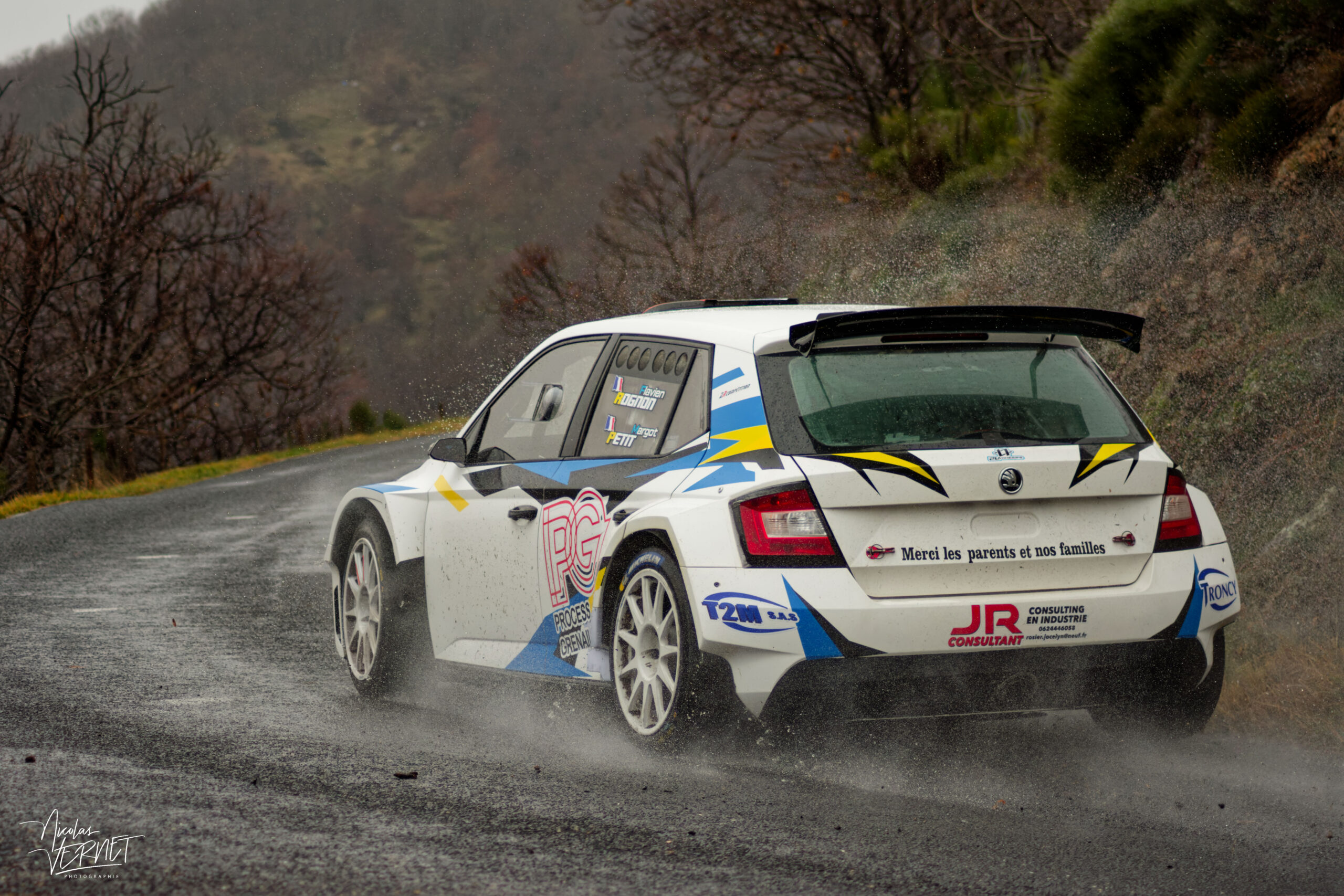 Journée d’essais avec 2R Compétition, Saint Pierreville (Ardèche) - Flavien Rognon et Margot Petit, Skoda Fabia Rally2