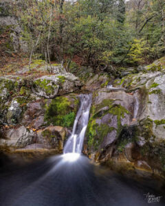 Cascade sur la rivière la Veyruègne (pose longue), Saint-Pierreville (Ardèche)