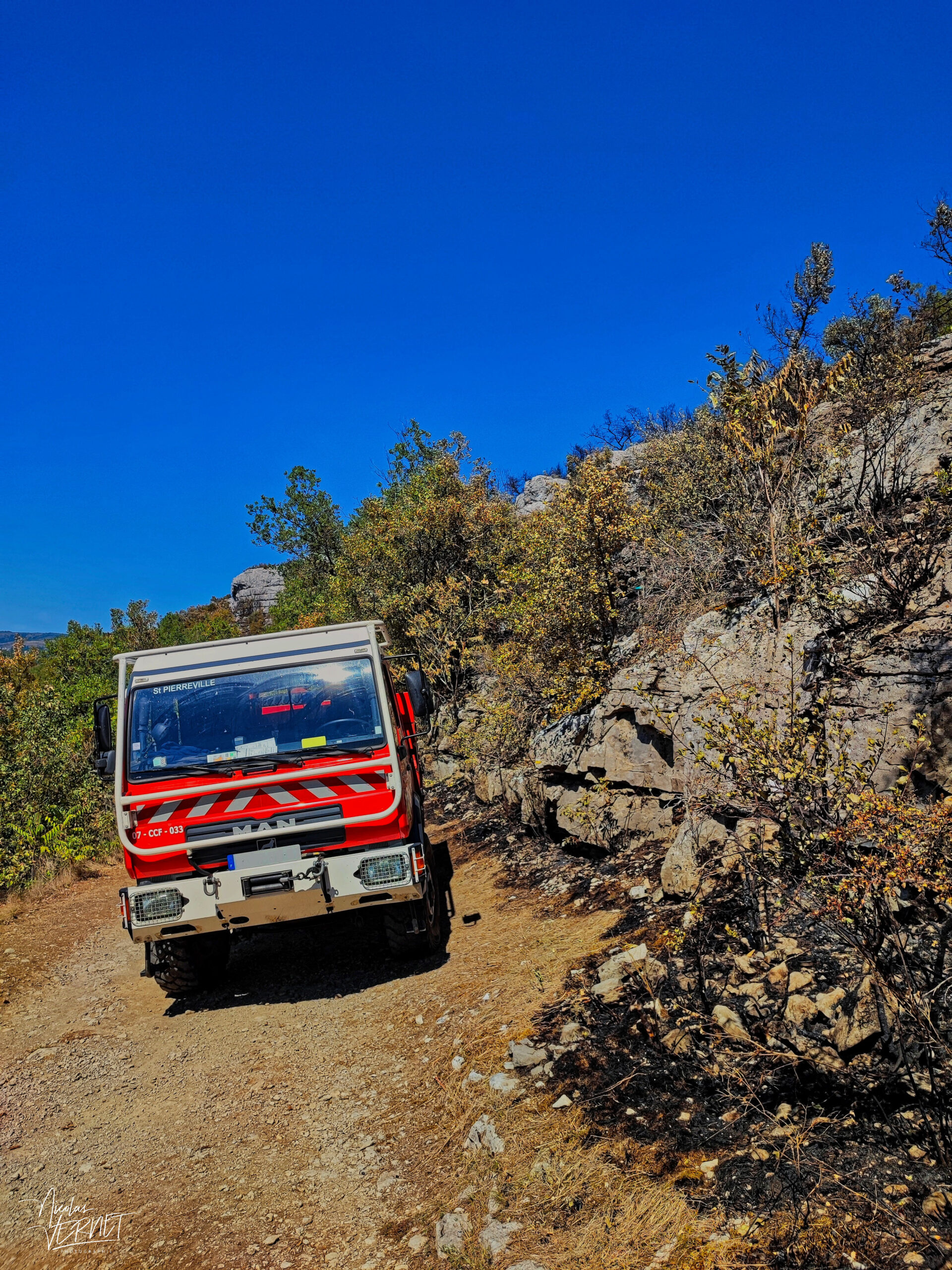 Camion Citerne feux de Forêt, Lussas (Ardèche)