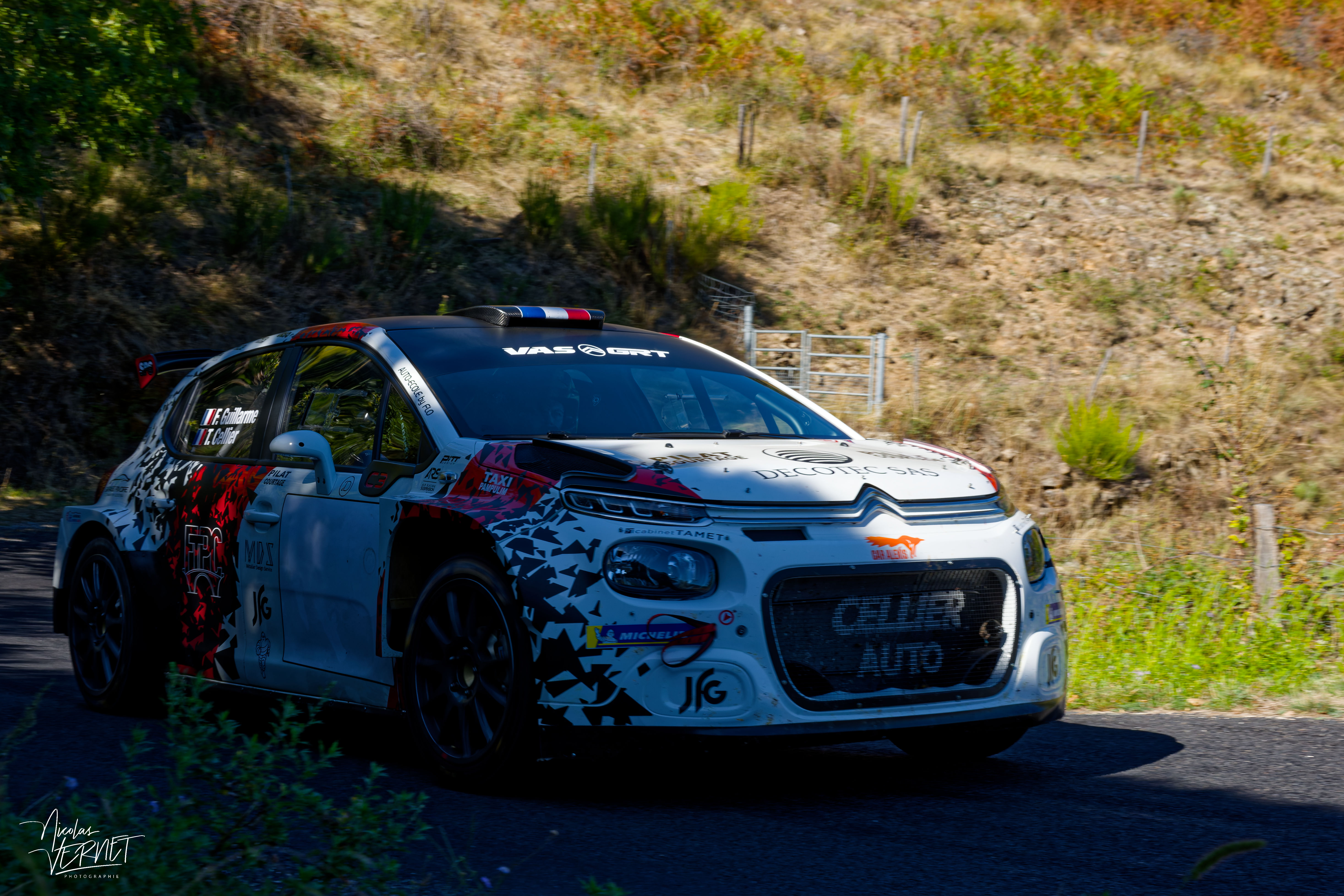 Journée d’essais avec VAS et GRT, Saint Pierreville (Ardèche) - Thibaud Cellier et Frédéric Guillarme, Citroën C3 Rally2